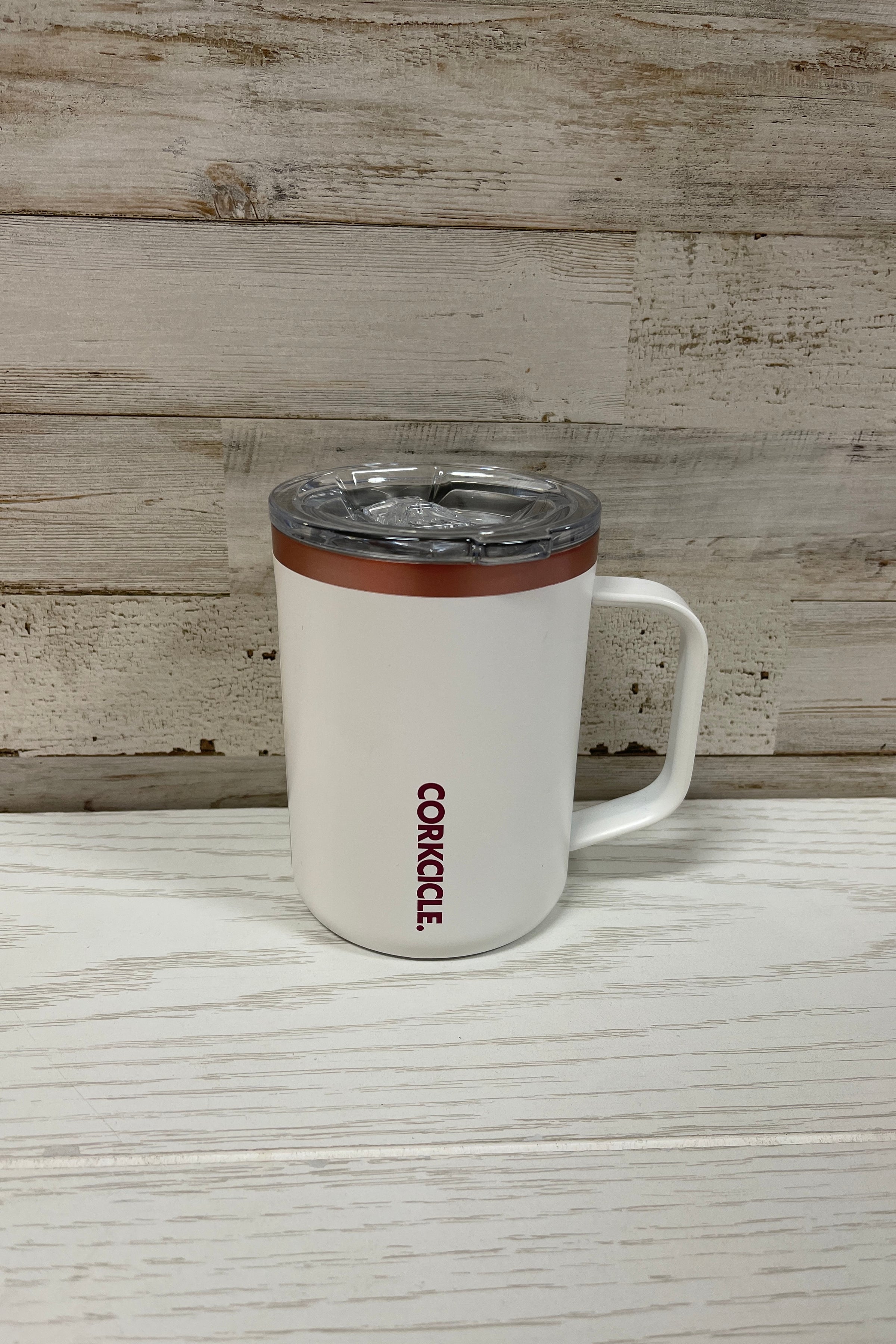 16 oz Coffee Mug in White Rose from Corkcicle, Insulated Travel Mug