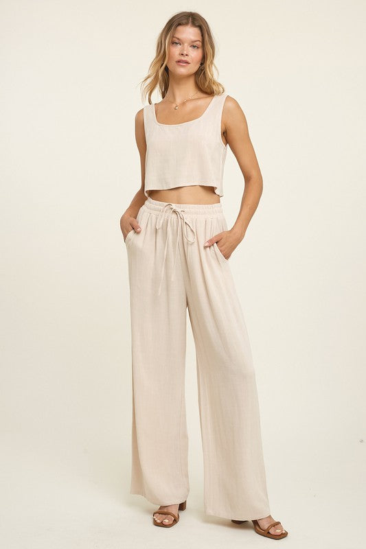 Linen 2 Piece Pants Set