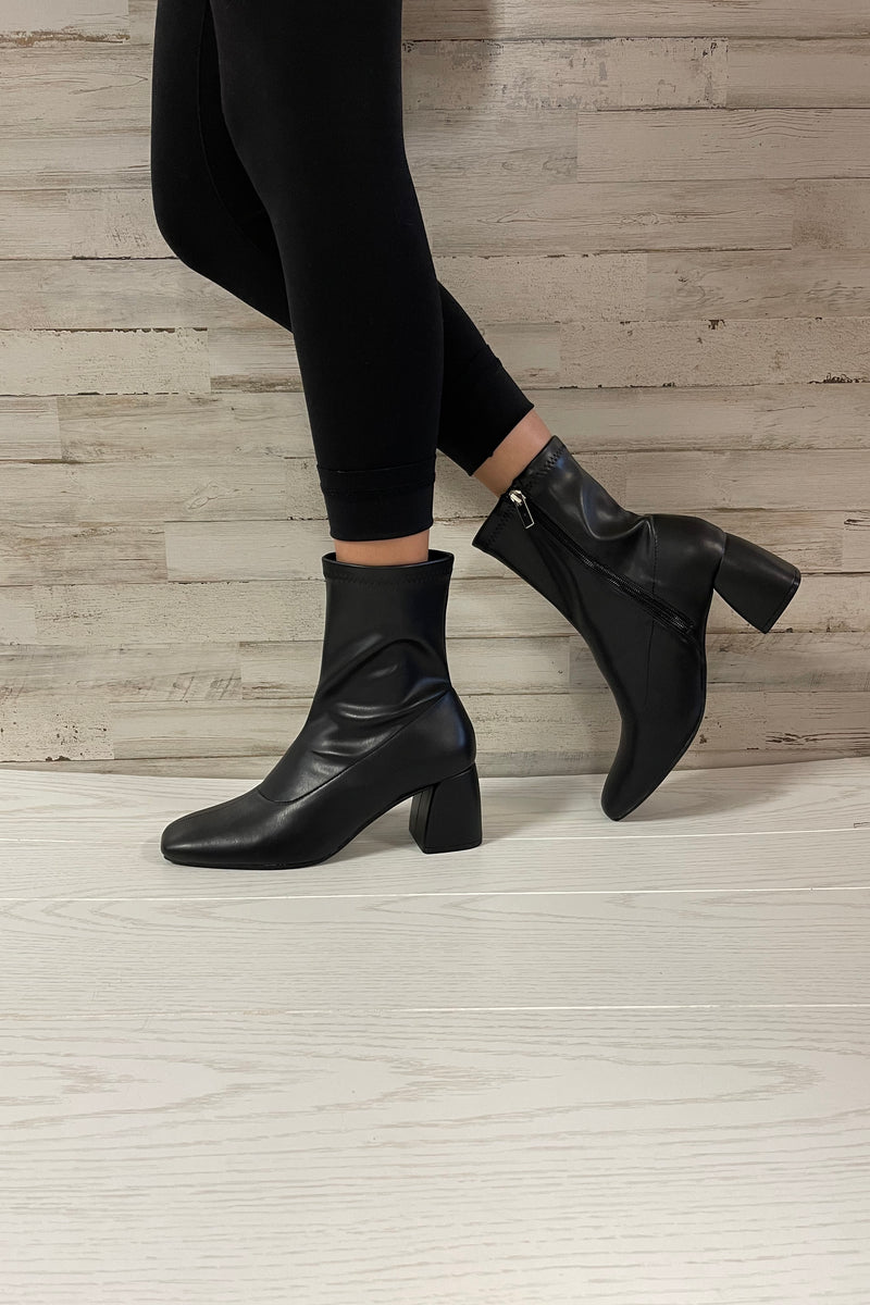 Foam Block Heel Boots