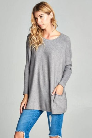 Drape Pocket Sweater - Free Souls Boutique
