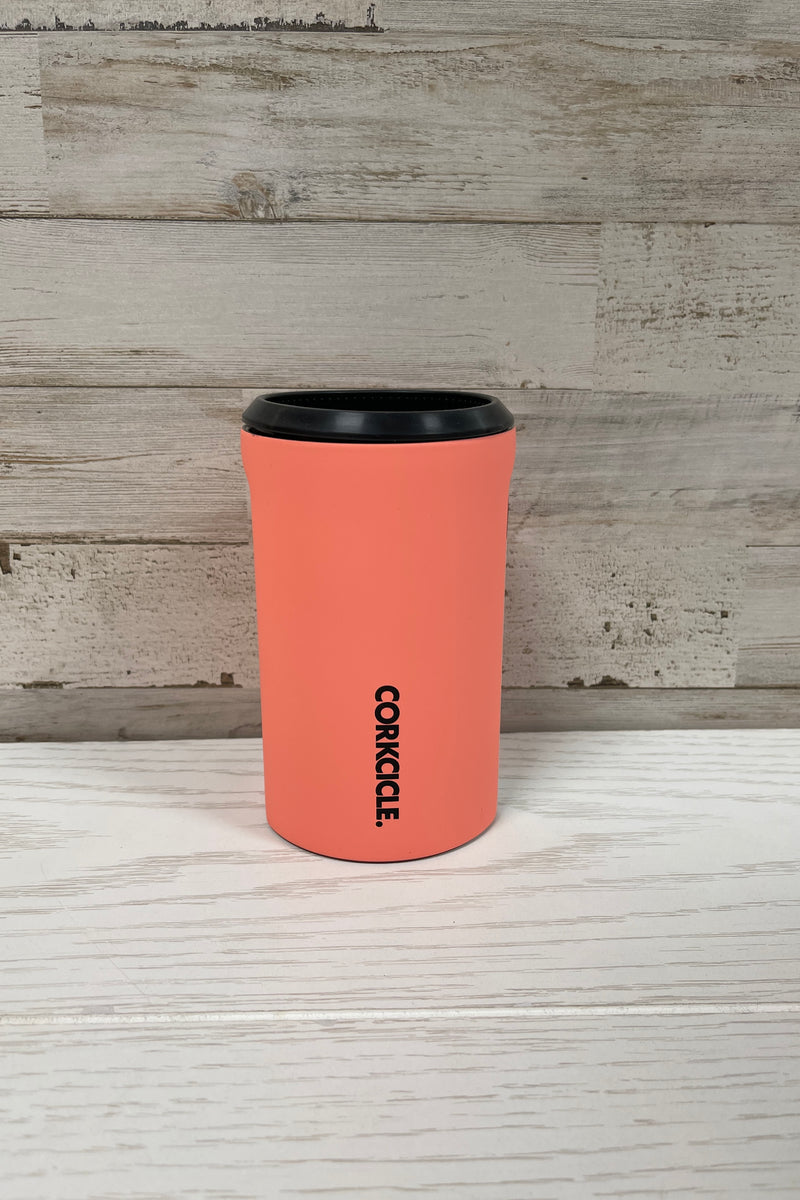 Corkcicle Classic Can Cooler - Neon Lights Coral