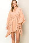 Destined To Love Drawstring Cotton Cover-Up Dress