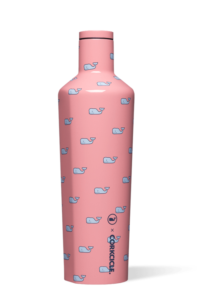 Corkcicle 25 oz Canteen - Vineyard Vines Whales Repeat