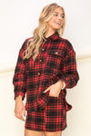 Basics Feel Plaid Flannel Shacket