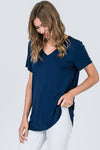 V-Neck Short Sleeve Top - Free Souls Boutique