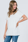 V-Neck Short Sleeve Top - Free Souls Boutique