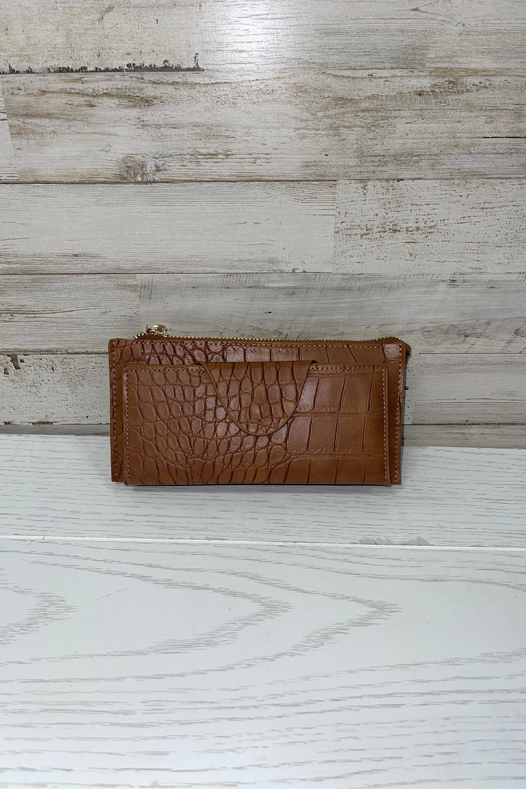 Kyla RFID Croc Wristlet Wallet