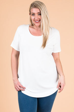 Plus Emma Scoop Neck Top - Free Souls Boutique