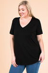 Plus Emma V Neck Top - Free Souls Boutique