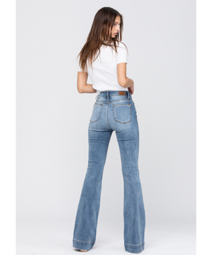 Mid Rise Trouser Flare Jeans