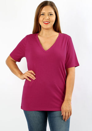 Zen SS V-Neck Top - Free Souls Boutique