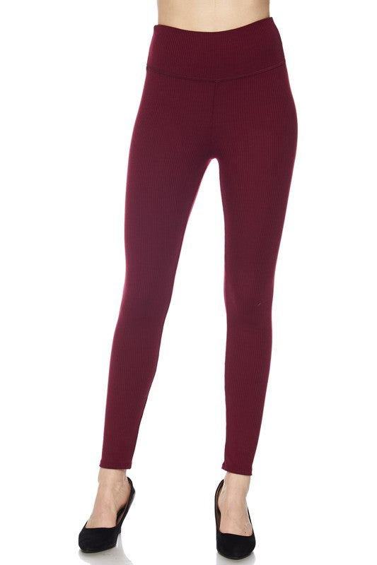 High Waist Ribbed Leggings