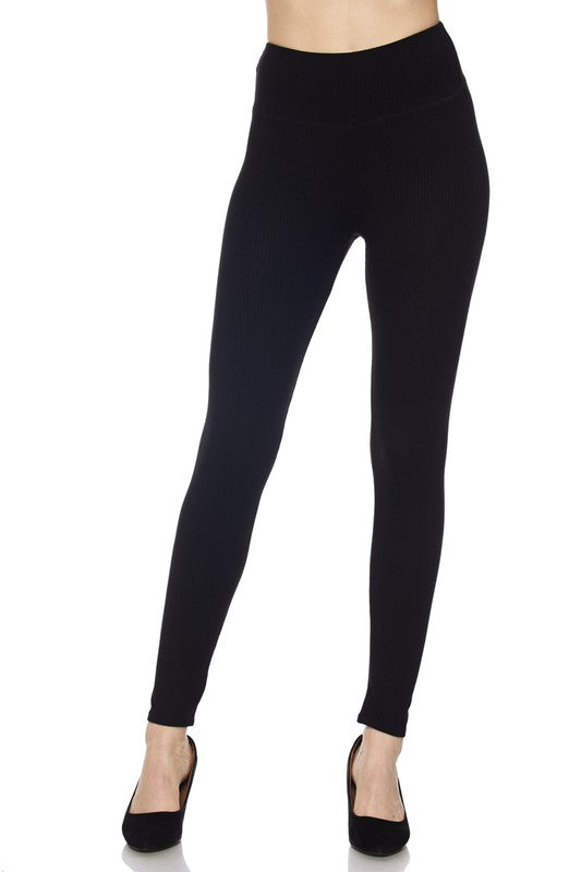 High Waist Ribbed Leggings