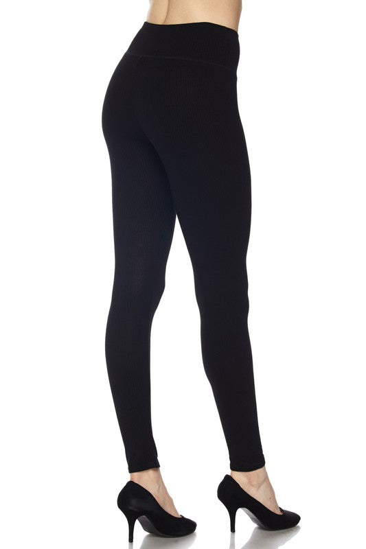 High Waist Ribbed Leggings