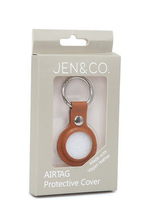 Vegan Leather Air Tag Holder Keyring