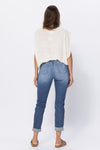 Haylee HW Cuff Distressed Boyfriend Jeans
