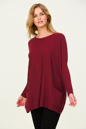 Drape Pocket Sweater - Free Souls Boutique