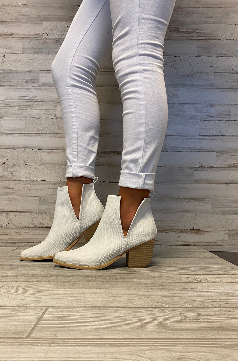 Jena Snake Print Booties