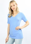 Zen SS V-Neck Top - Free Souls Boutique