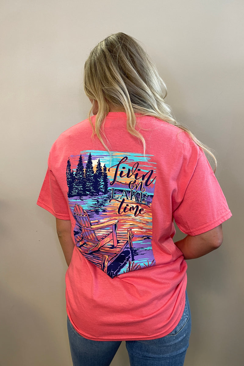 Livin On Lake Time Graphic Tee