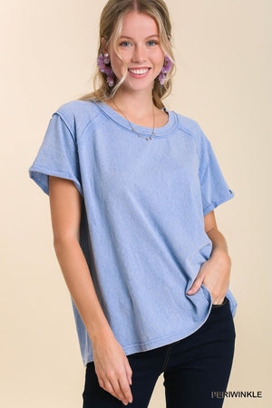 Raw Trim Mineral Knit Top