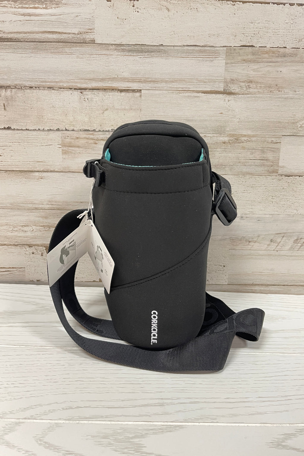 Corkcicle Water Bottle Sling Bag- Black Neoprene