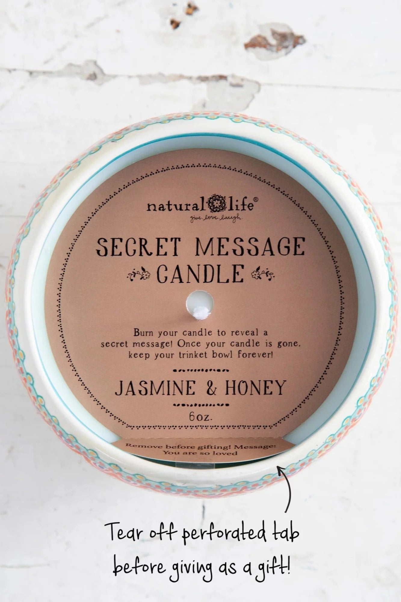 Natural Life Heart Secret Message Candle - Heart Happy - Little Obsessed