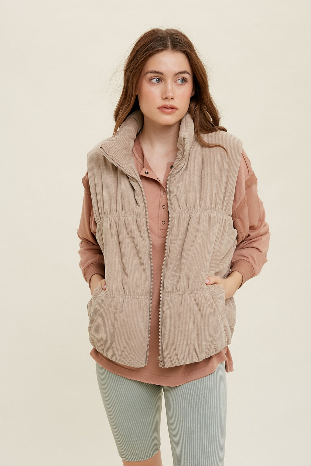 Corduroy Padded Vest