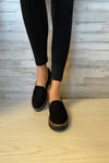 Paris Black Suede Penny Loafers