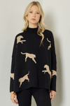 Cheetah Mock Neck Sweater