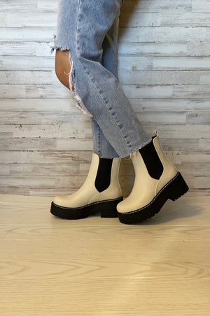 Yossi Platform Booties- Black/White
