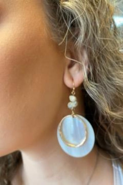 Shell Disk Earrings