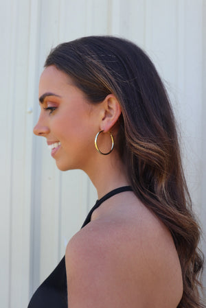 Medium Gold Hoop Earrings - Free Souls Boutique