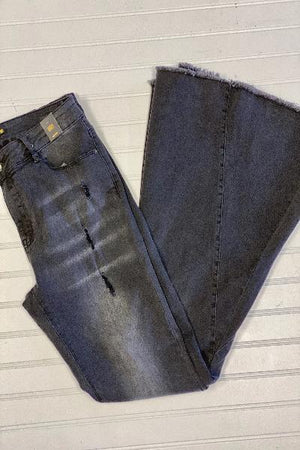 Black Bell Bottom Jeans - Free Souls Boutique