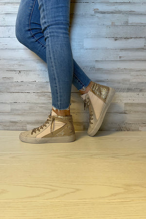 Roxanne Bone Snake High Top Sneakers