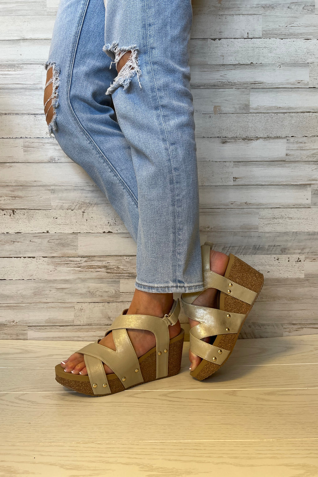 Tory Criss Cross Wedge