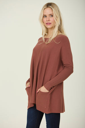 Drape Pocket Sweater - Free Souls Boutique