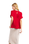 Round Neck Plisse Blouse