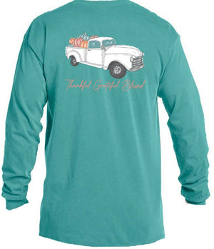 Thankful Grateful Blessed Truck LS Graphic Tee