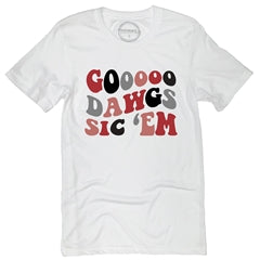 Groovy Go Dawgs Sic Em Georgia Graphic Tee