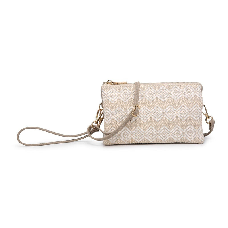 Riley Diamond Pattern Clutch/Crossbody/Wristlet Purse