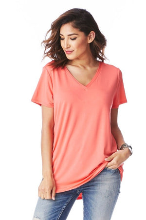 V-Neck Short Sleeve Top - Free Souls Boutique