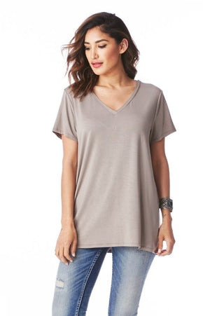 V-Neck Short Sleeve Top - Free Souls Boutique