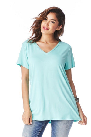 V-Neck Short Sleeve Top - Free Souls Boutique