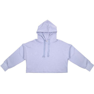 Solid Modal Cropped Hoodie