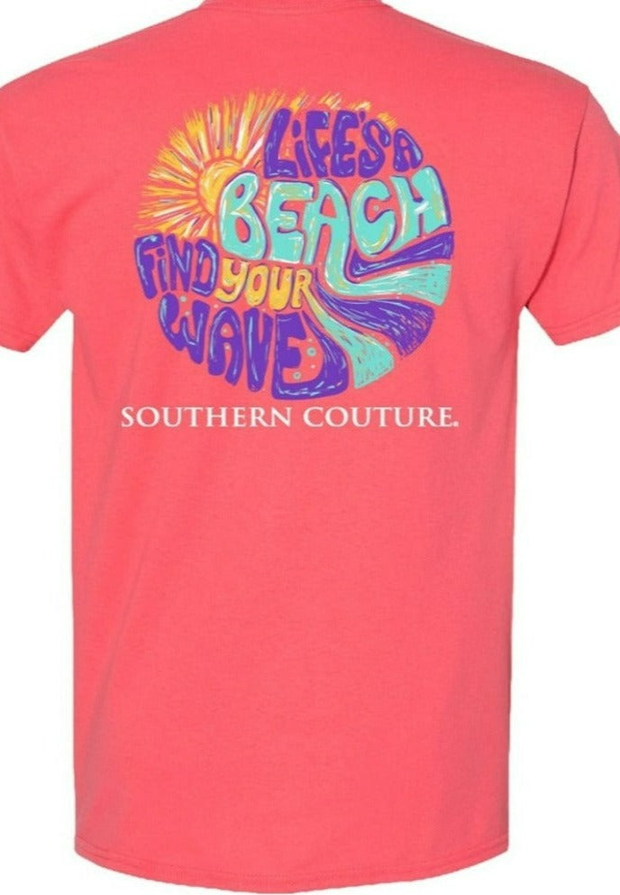 Life's A Beach Find Your Wave Graphic Tee
