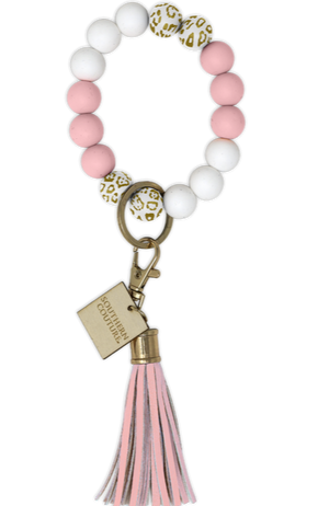 SC Silicone Beaded Tassel Bracelet Key Ring