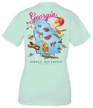 SS Georgia Silhouette & Images Tee