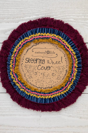 Natural Life Steering Wheel Cover- Velvet Berry