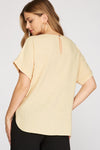 Rounded Hem Linen Top